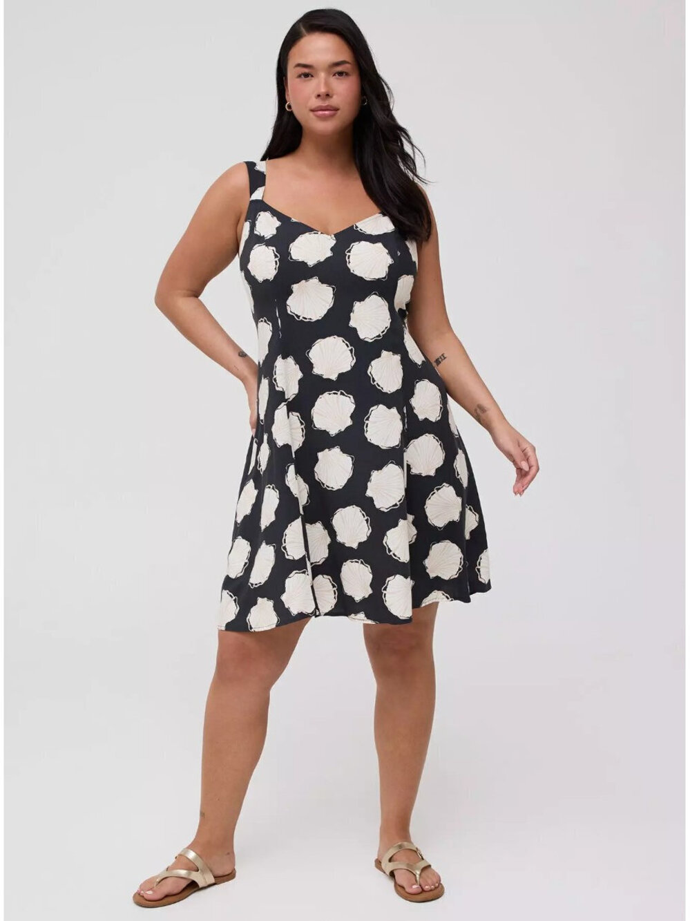 Torrid Mini V Neck Wash Challis Dress - 3X